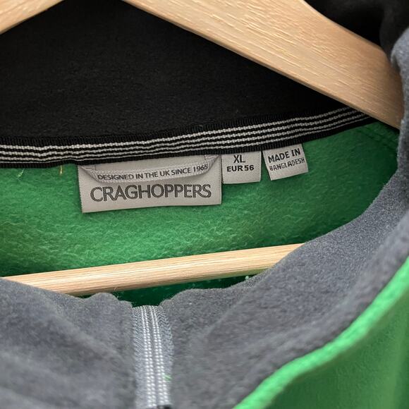 NWT Craghoppers Corey Microfleece Half Zip Pullover Green XL Midlayer Hiking - Picture 4 of 10